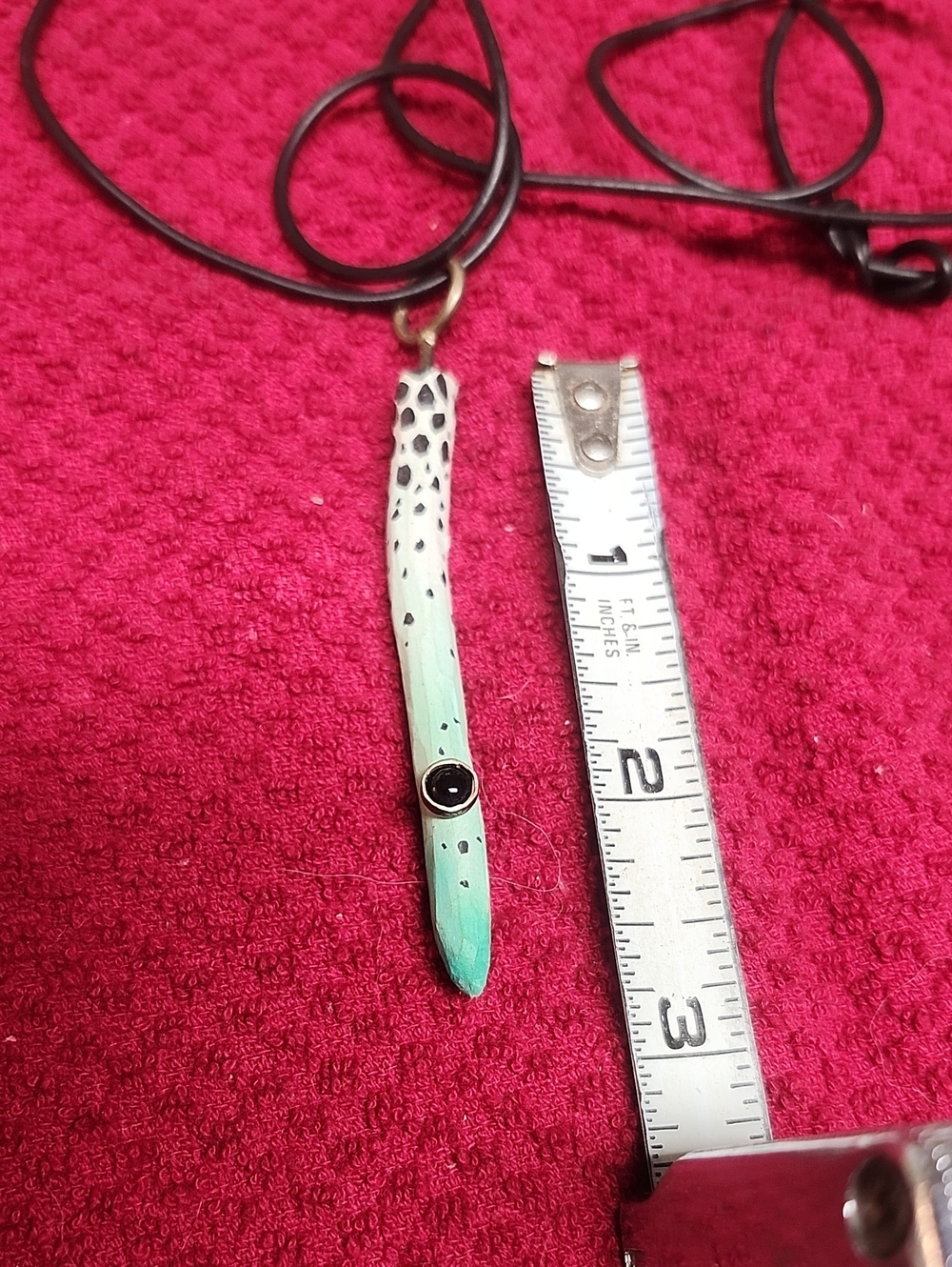 Handmade multicolor Gradient Spike Pendant Necklace with  amethyst  Stone Accent